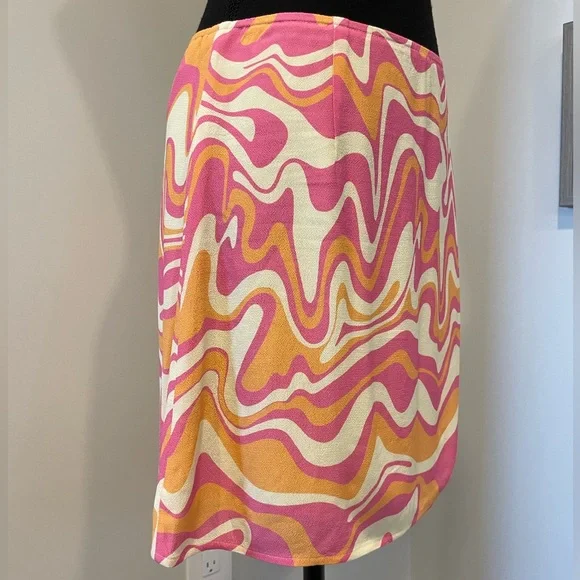 Never Worn! Aritzia Sundeh Psychedelic Mini Skirt with Slit - Picture 2 of 10